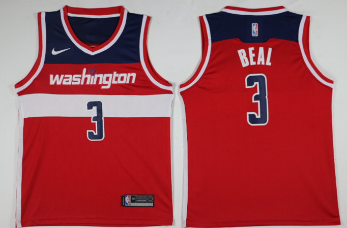 Men Washington Wizards #3 Beal Red Game Nike NBA Jerseys-0